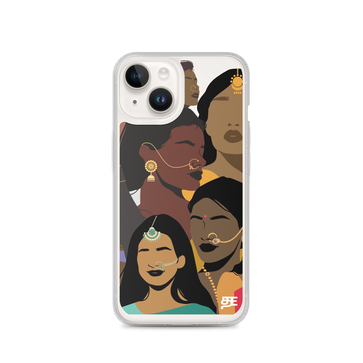 faces of tamil magsafe iphone 14 clear case from the tamil era
