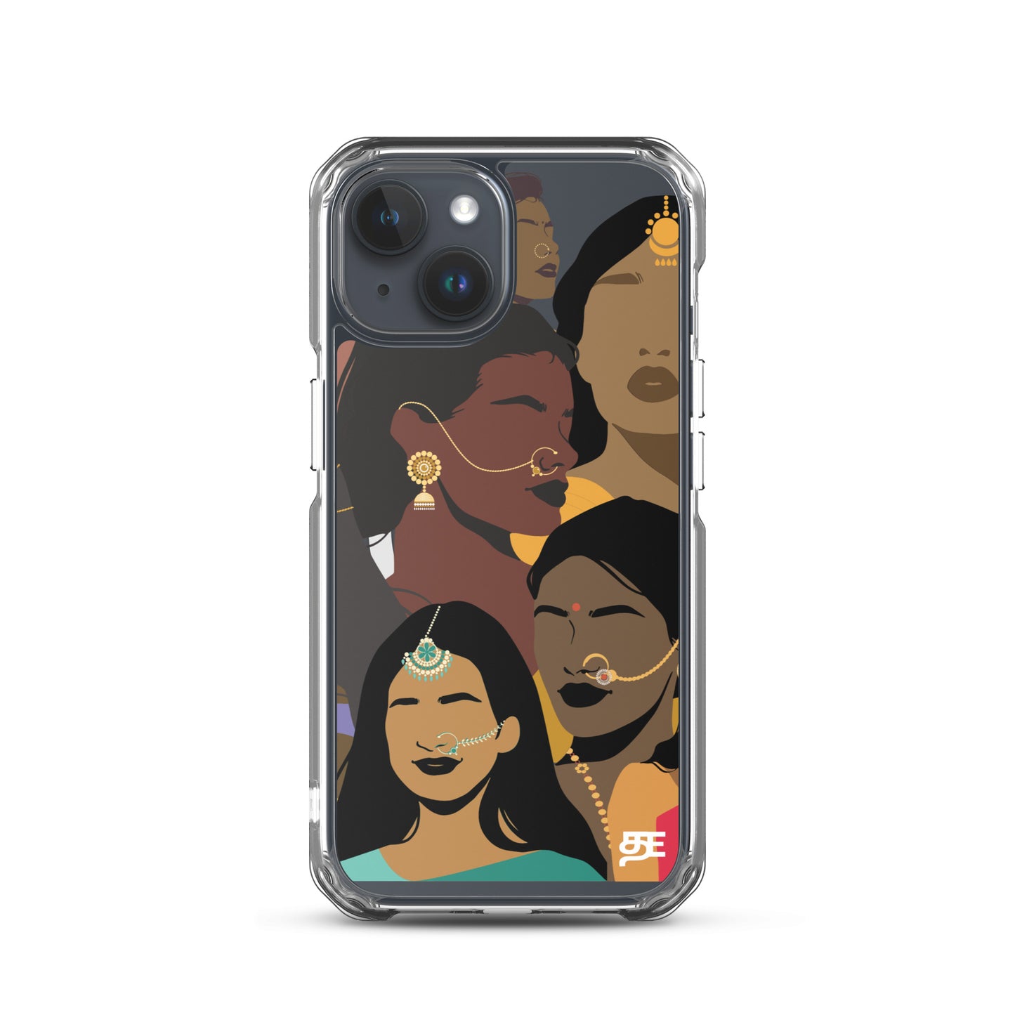 faces of tamil magsafe iphone 15 clear case from the tamil era