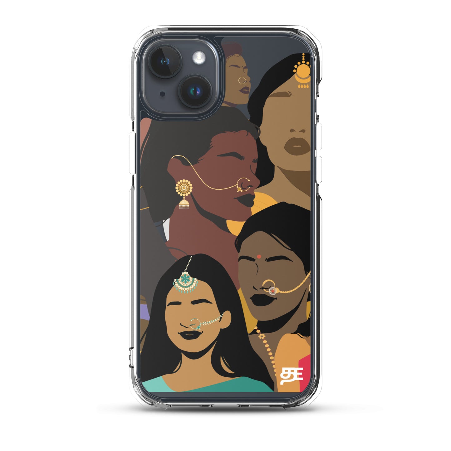 faces of tamil magsafe iphone 15 plus clear case from the tamil era