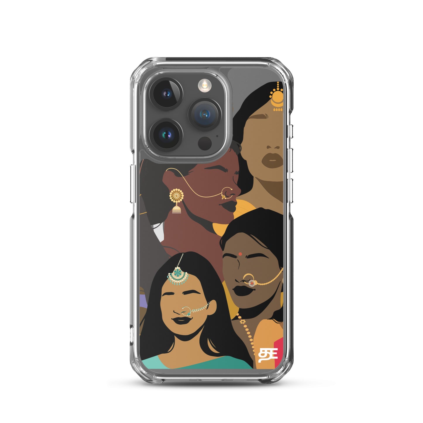 faces of tamil magsafe iphone 15 pro clear case from the tamil era