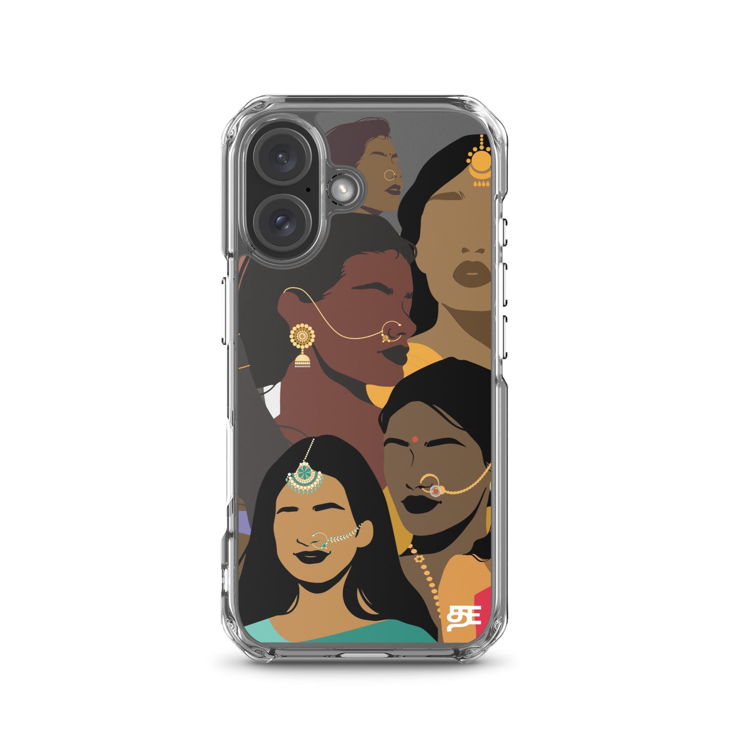 faces of tamil magsafe iphone 16 clear case from the tamil era