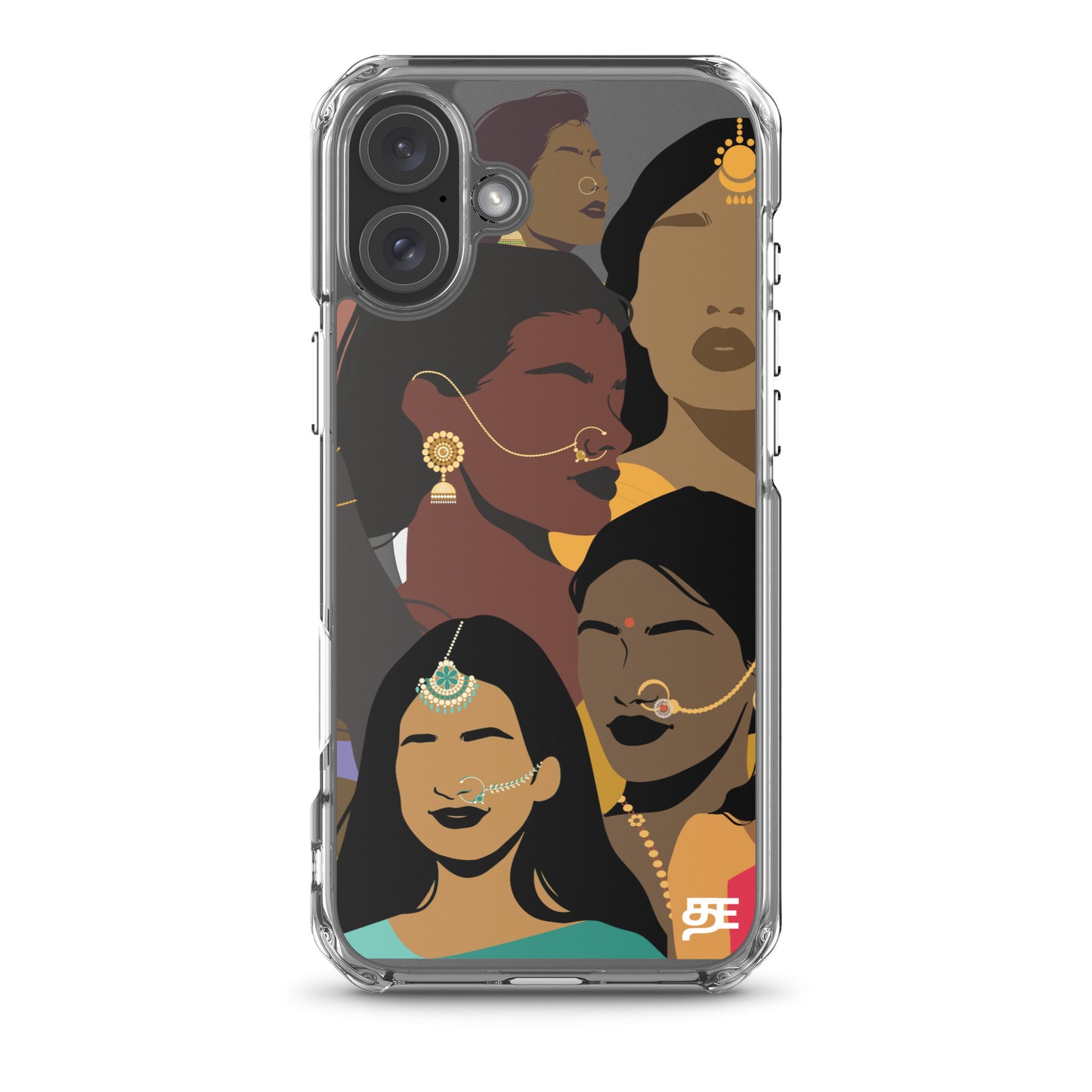 faces of tamil magsafe iphone 16 plus clear case from the tamil era