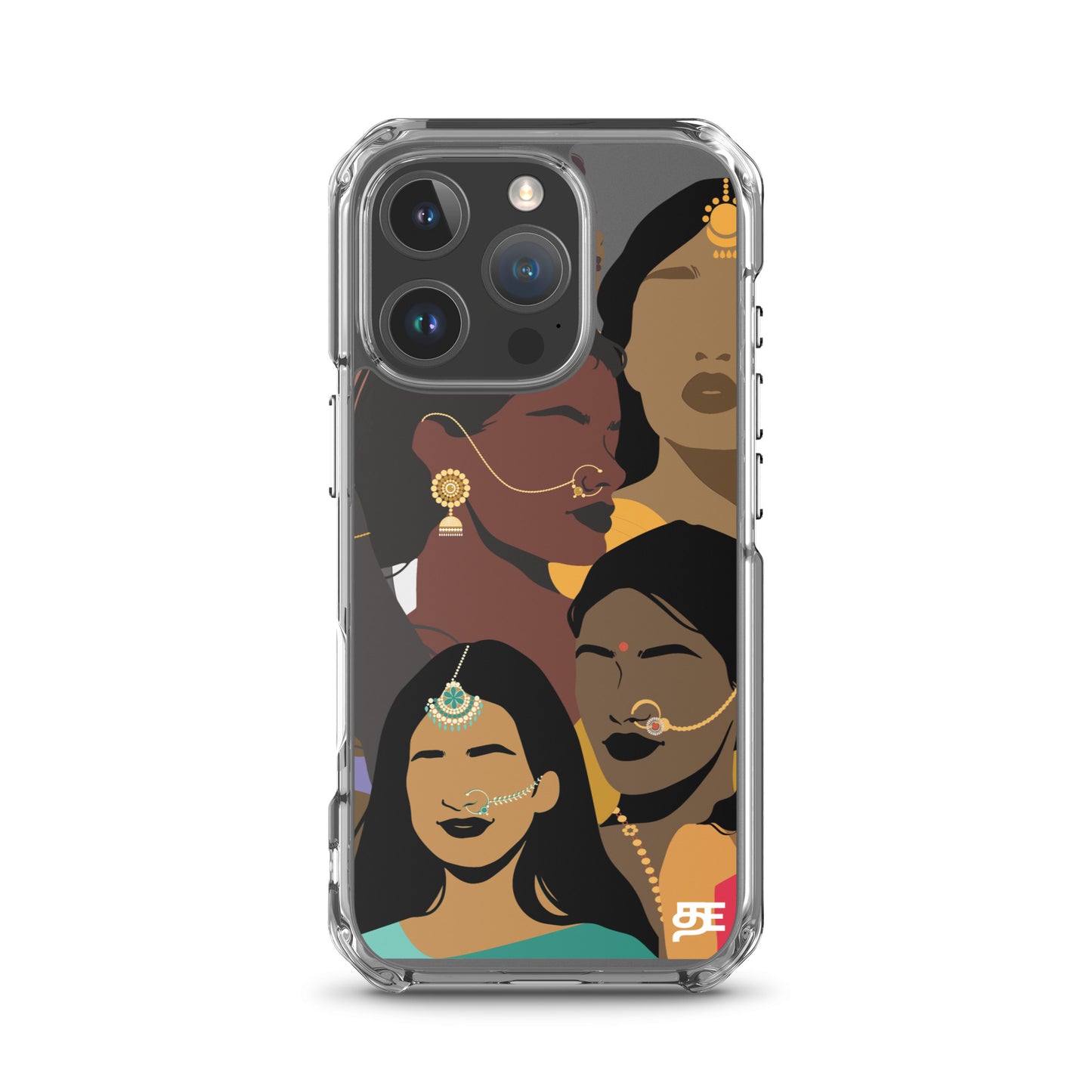 faces of tamil magsafe iphone 16 pro clear case from the tamil era