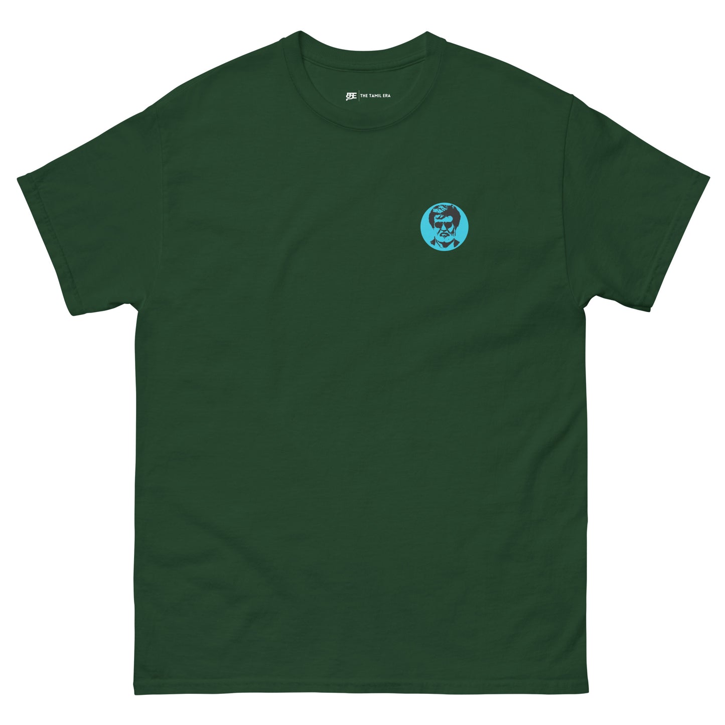 mens rajinikanth forest green tshirt from the tamil era