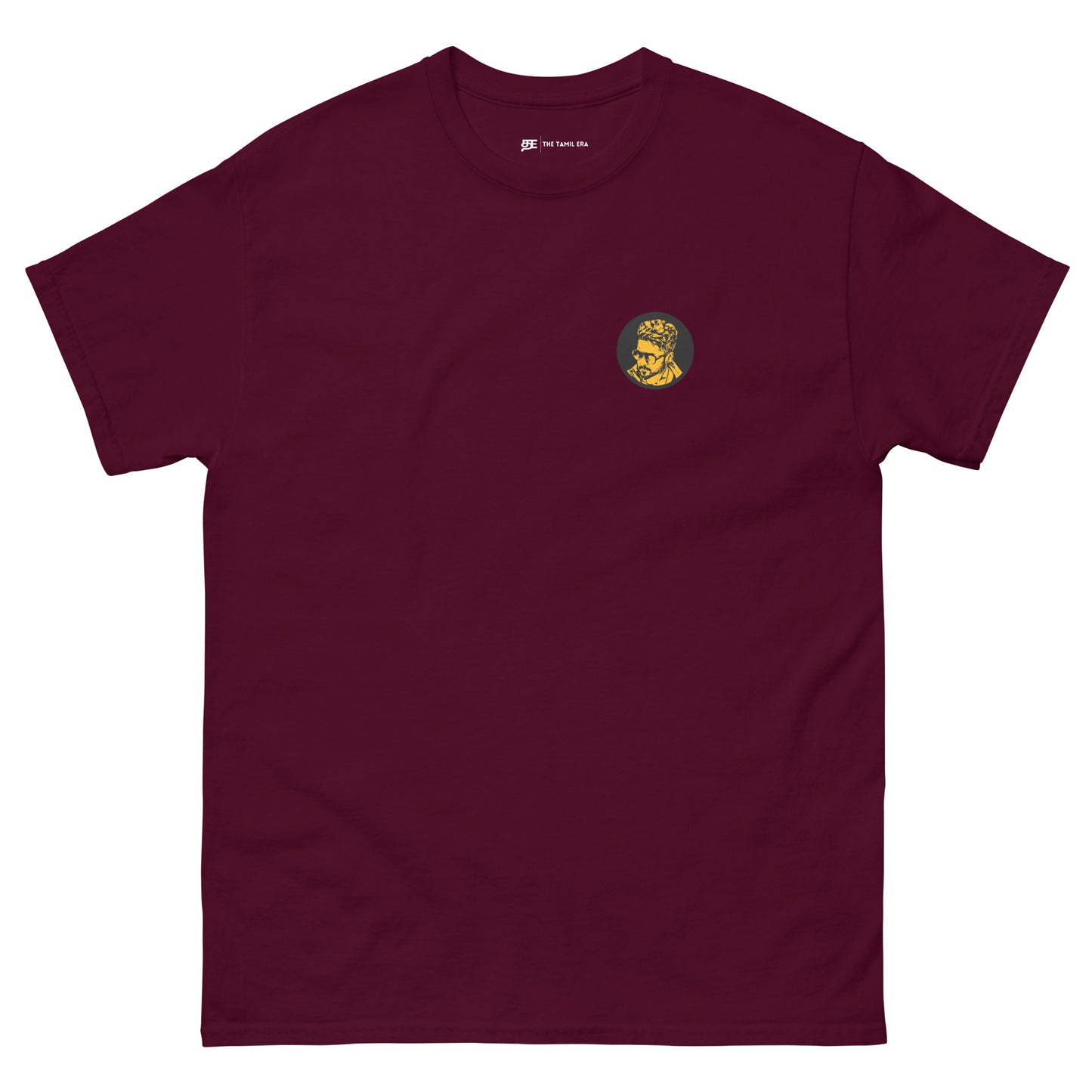mens suriya maroon tshirt from the tamil era