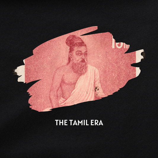 mens thuruvalluvar brushstroke tshirt design from the tamil era