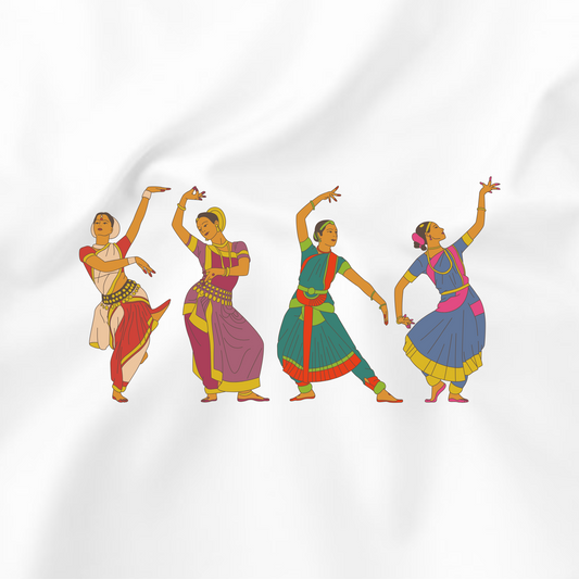 womens bharatanatyam t-shirt design from the tamil era