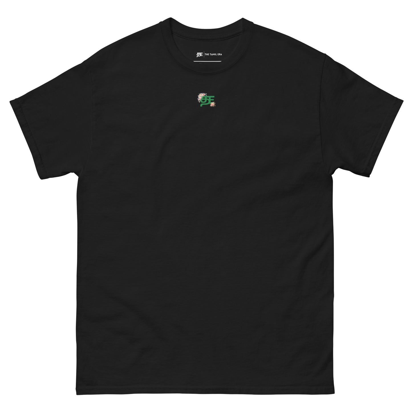 womens black floral tiger tshirt front design from the tamil era