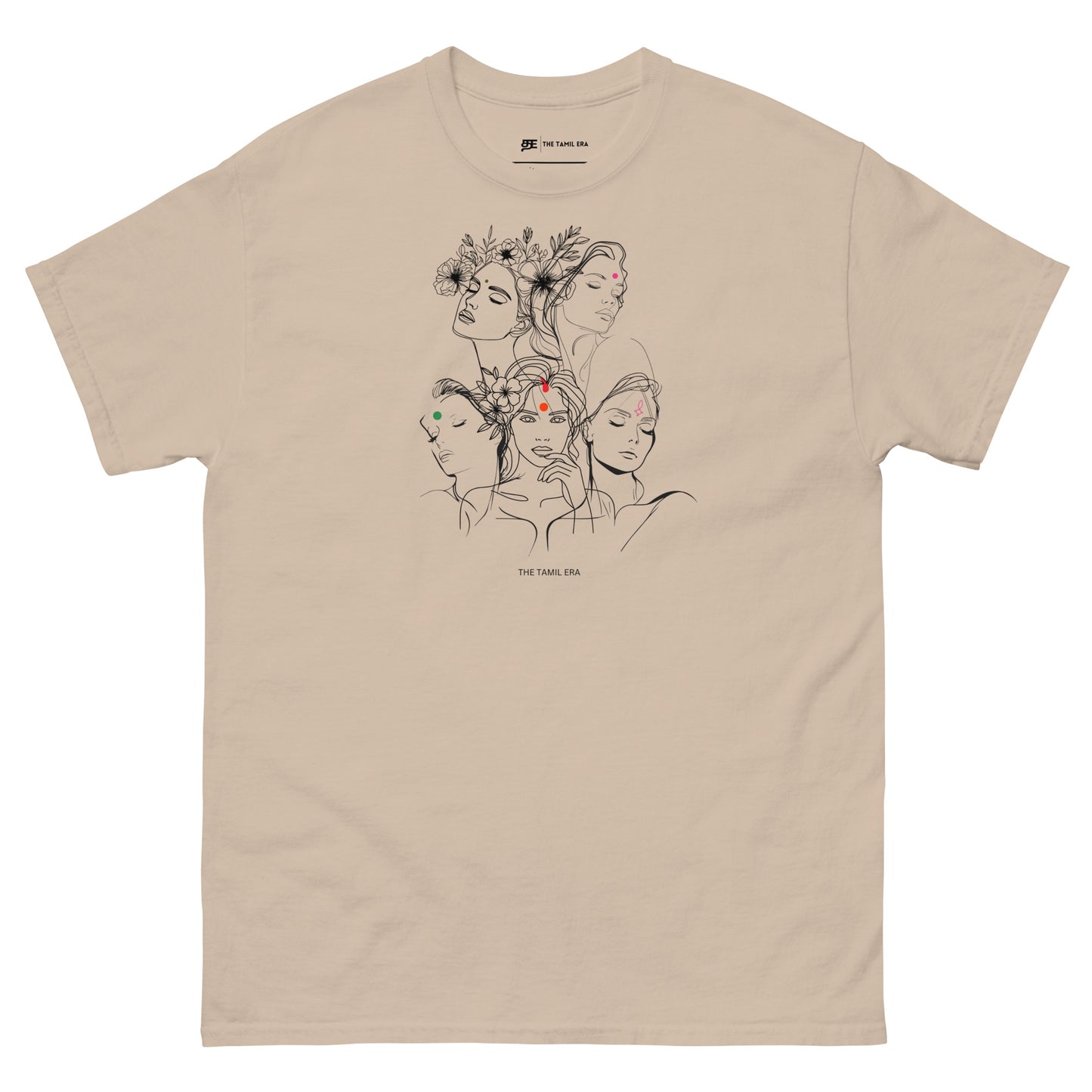 womens pottu series sand tshirt from the tamil era