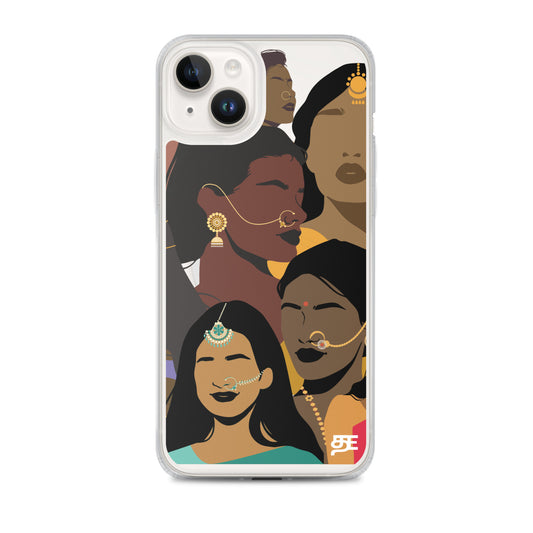 faces of tamil magsafe iphone 14 plus clear case from the tamil era