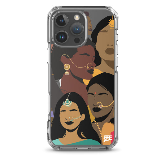 faces of tamil magsafe iphone 16 pro max clear case from the tamil era