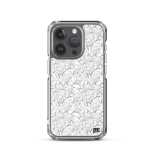 flame lily magsafe iphone 15 pro clear case from the tamil era 