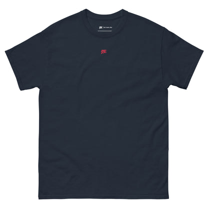 mens flame lily graffiti navy front design from the tamil era
