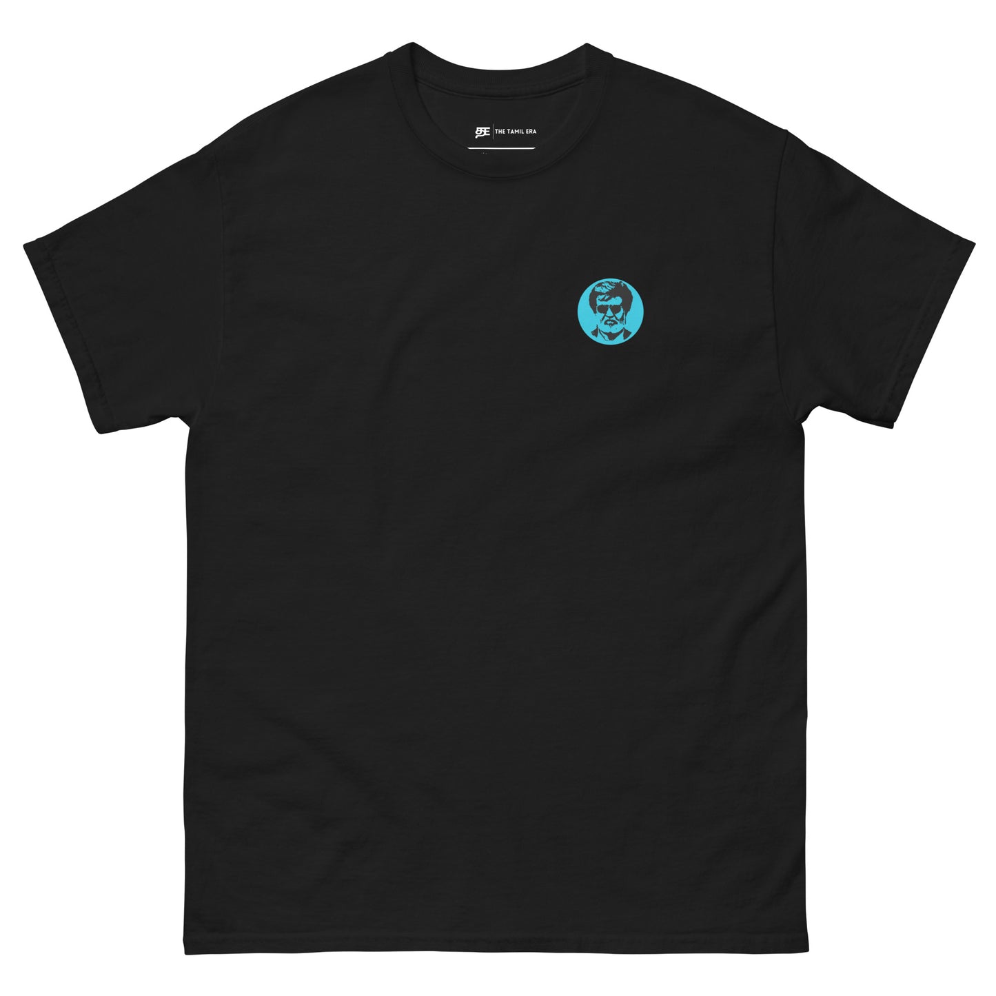 mens rajinikanth black tshirt from the tamil era 