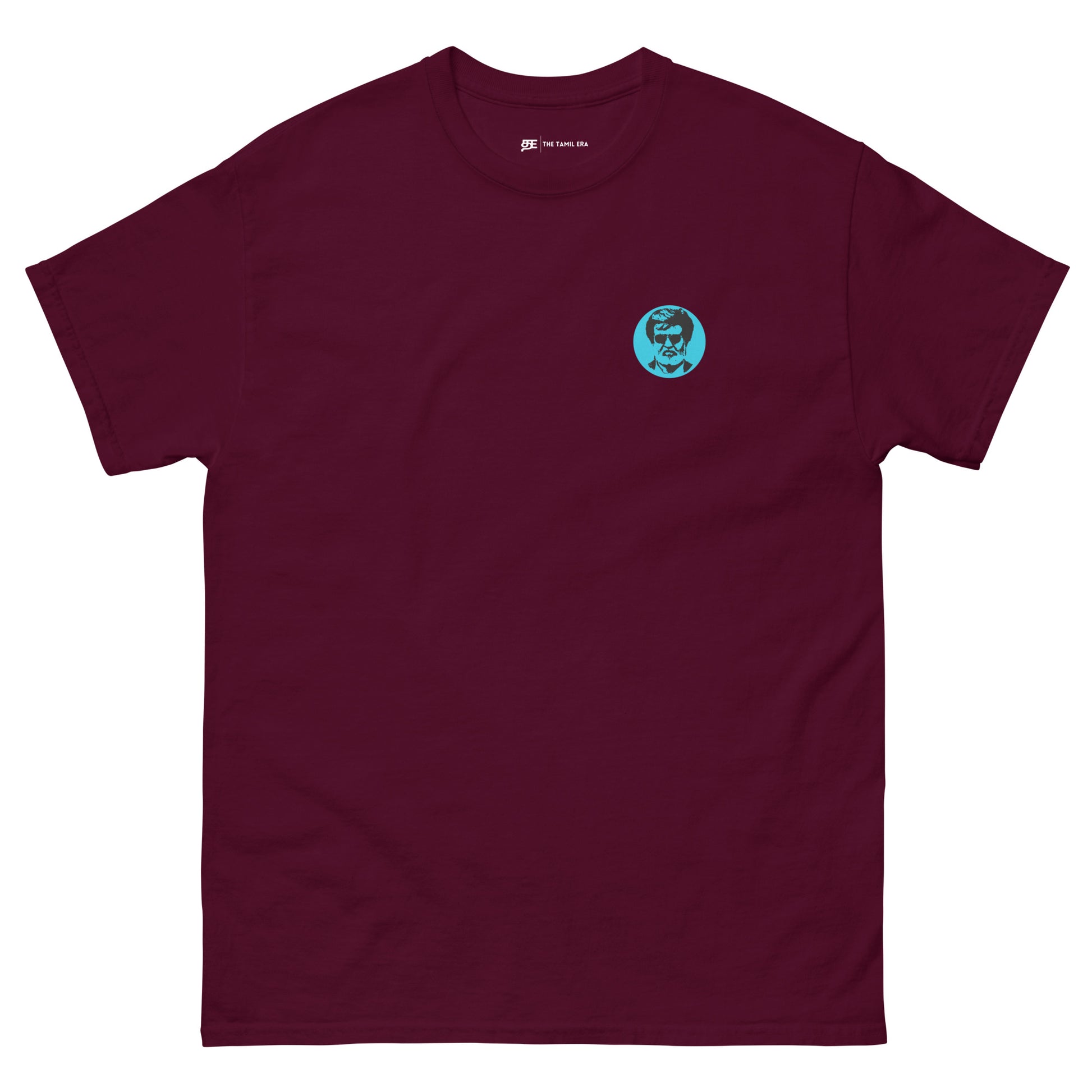 mens rajinikanth maroon tshirt from the tamil era 