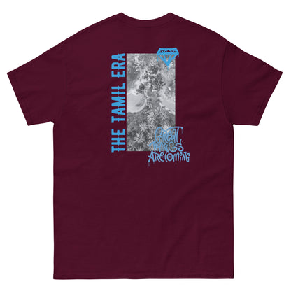 mens sri lanka coast graffiti maroon tshirt back design from the tamil era
