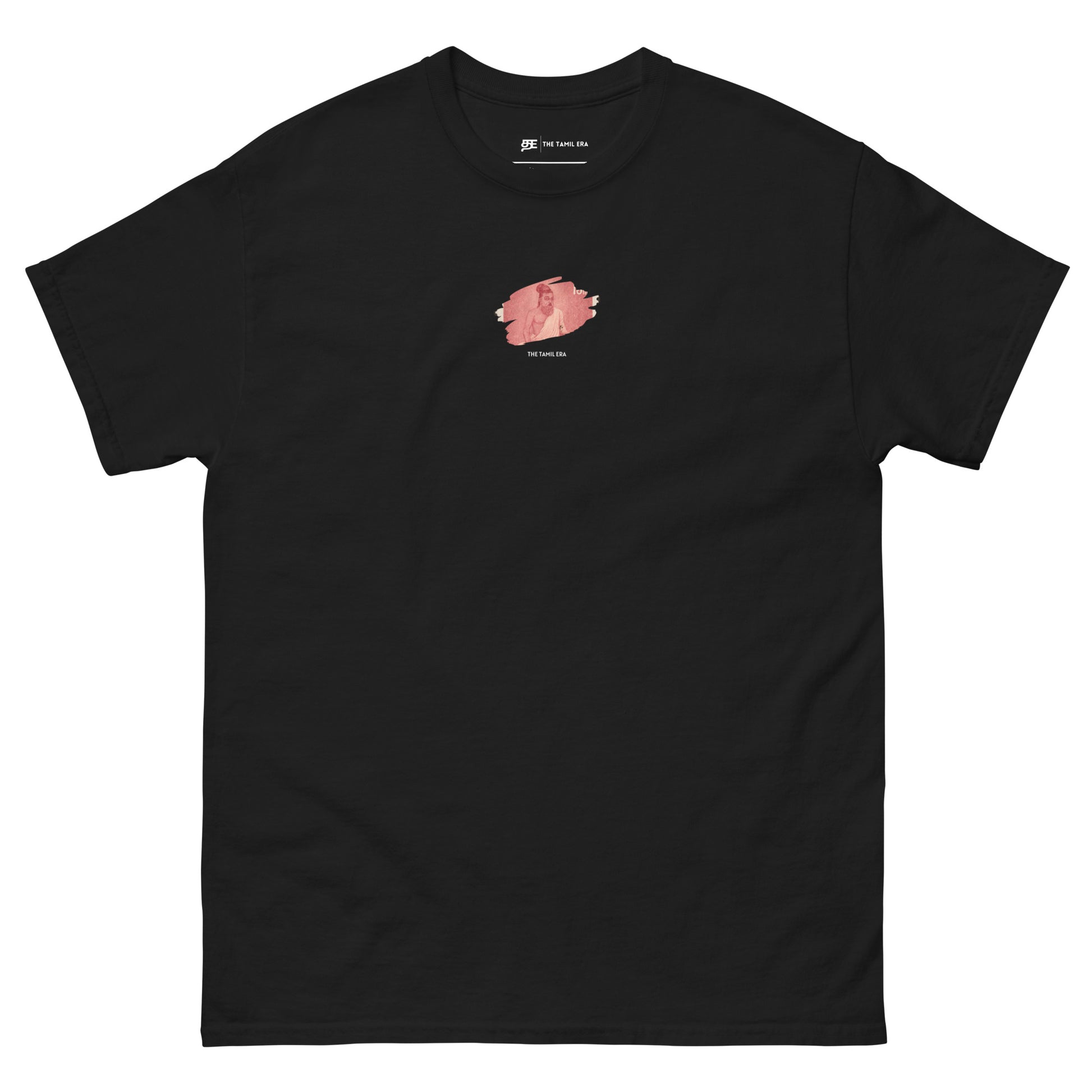 mens thiruvalluvar brushstroke black tshirt from the tamil era 