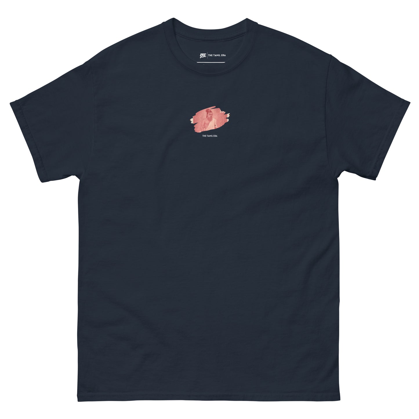 mens thiruvalluvar brushstroke navy tshirt from the tamil era 