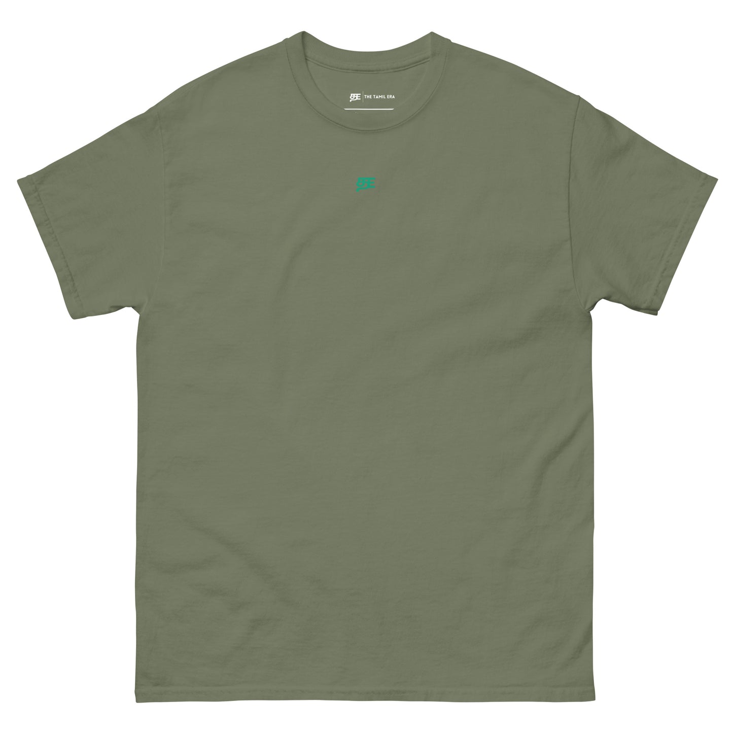 mens thiruvalluvar graffiti military green tshirt front design from the tamil era