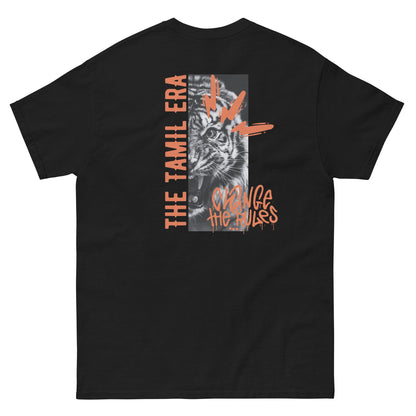 mens tiger graffiti tshirt back design black from the tamil era 