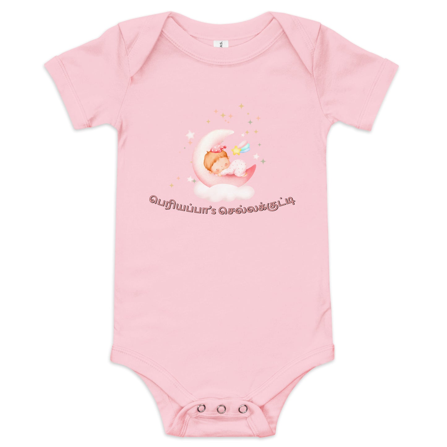 periyappas chella kutty girls pink baby bodysuit from the tamil era 