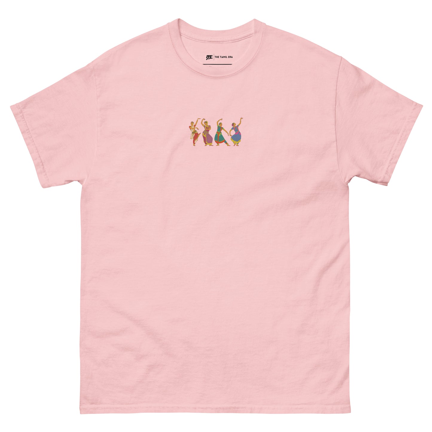 womens pink bharatanatyam t-shirt from the tamil era 