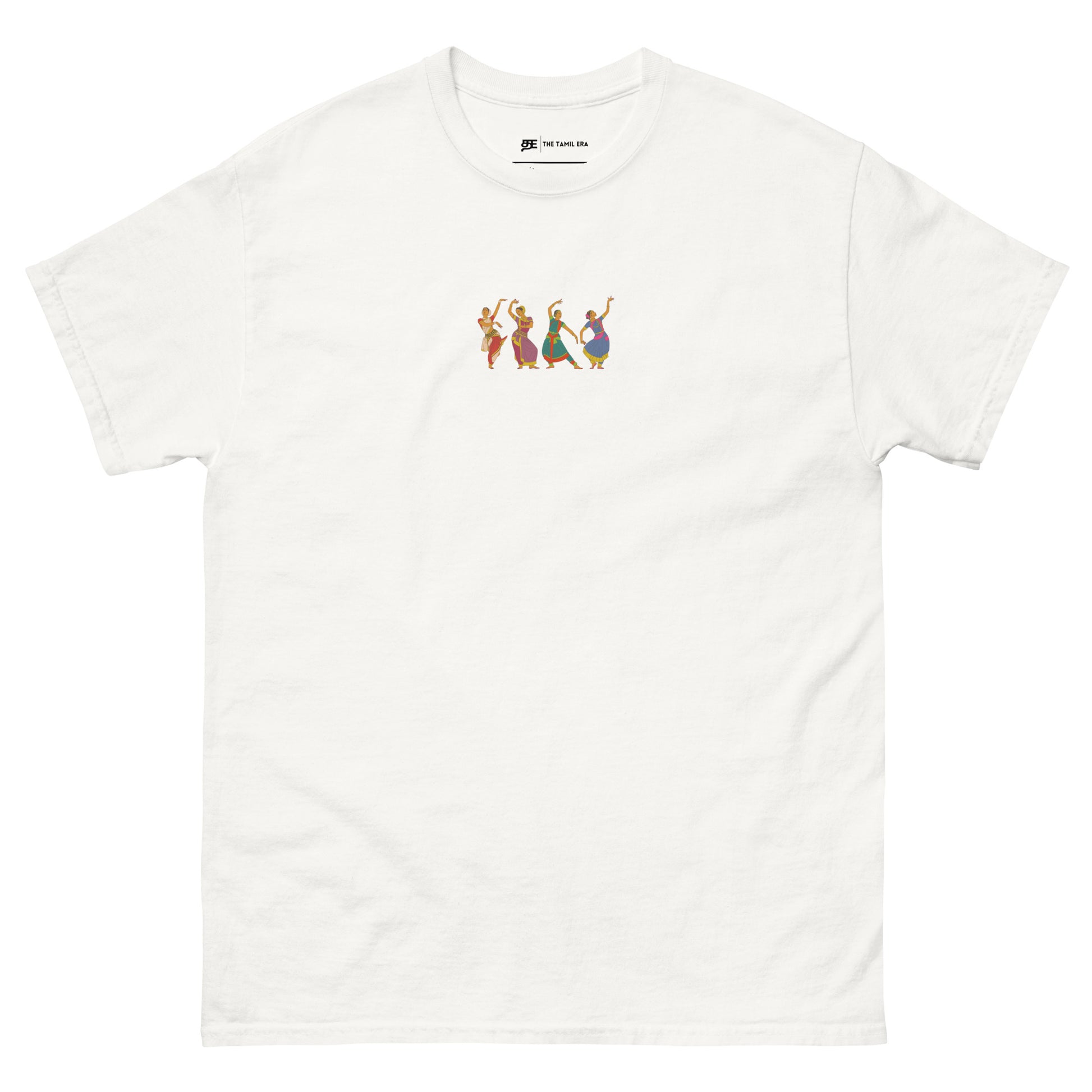 womens white bharatanatyam t-shirt from the tamil era 