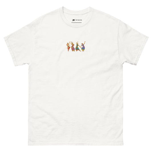 womens white bharatanatyam t-shirt from the tamil era 