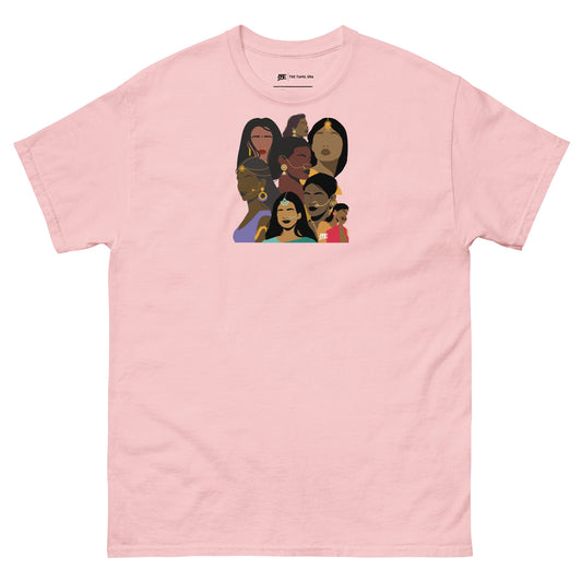 womens faces of tamil light pink t-shirt from the tamil era 