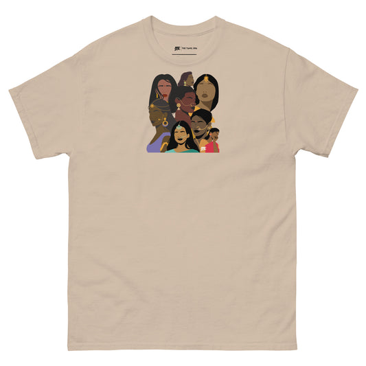womens faces of tamil sand t-shirt from the tamil era 