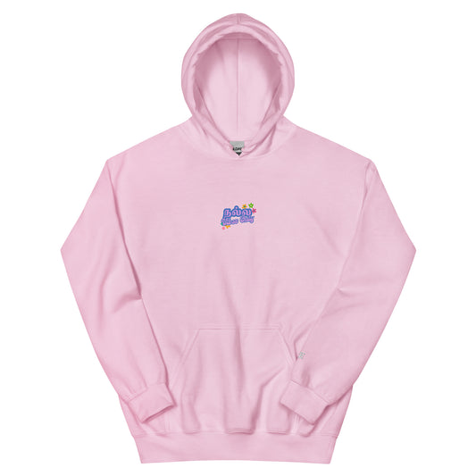 womens light pink good vibes only hoodie from the tamil era