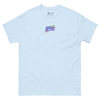 womens good vibes only light blue tshirt from the tamil era 