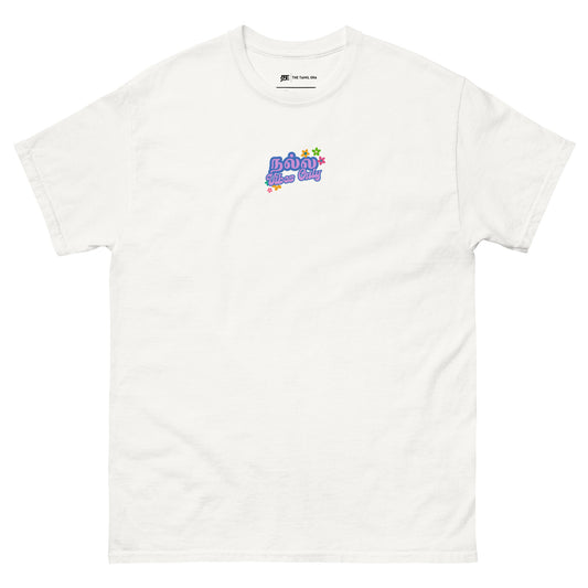 womens good vibes only white tshirt from the tamil era 