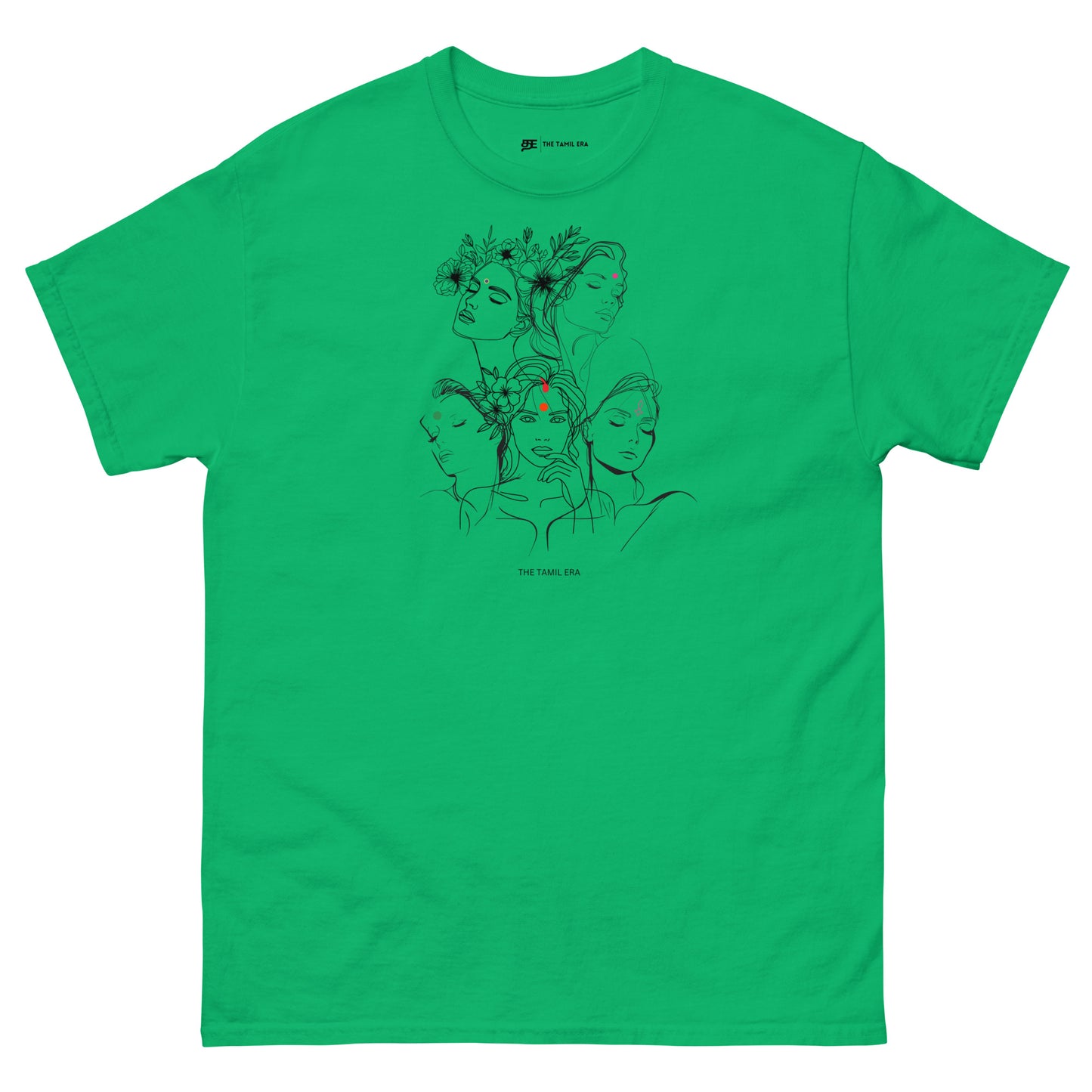 womens pottu series irish green tshirt from the tamil era
