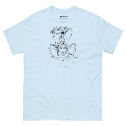 womens pottu series light blue tshirt from the tamil era
