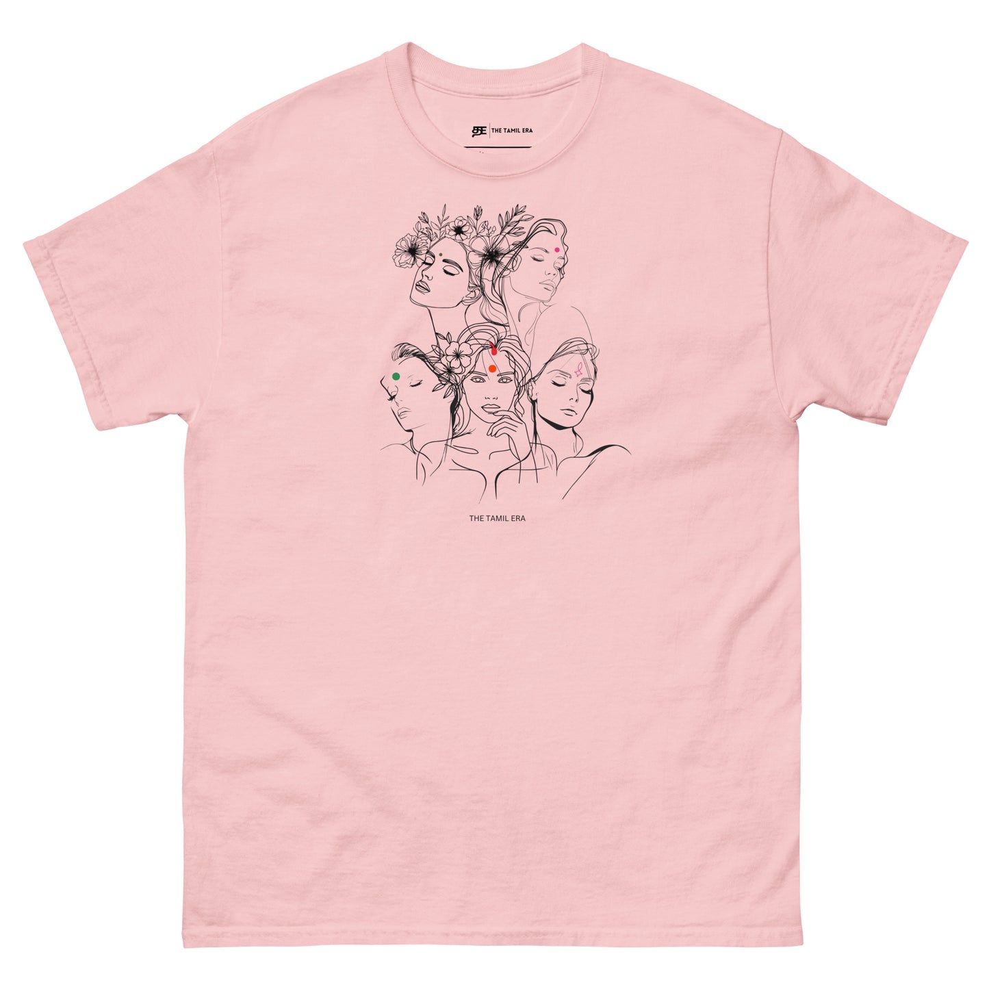 womens pottu series light pink tshirt from the tamil era 